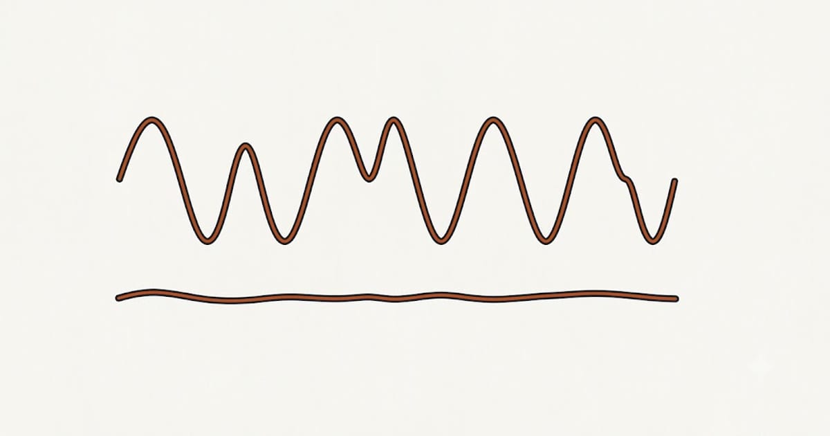 A comparison between two signals